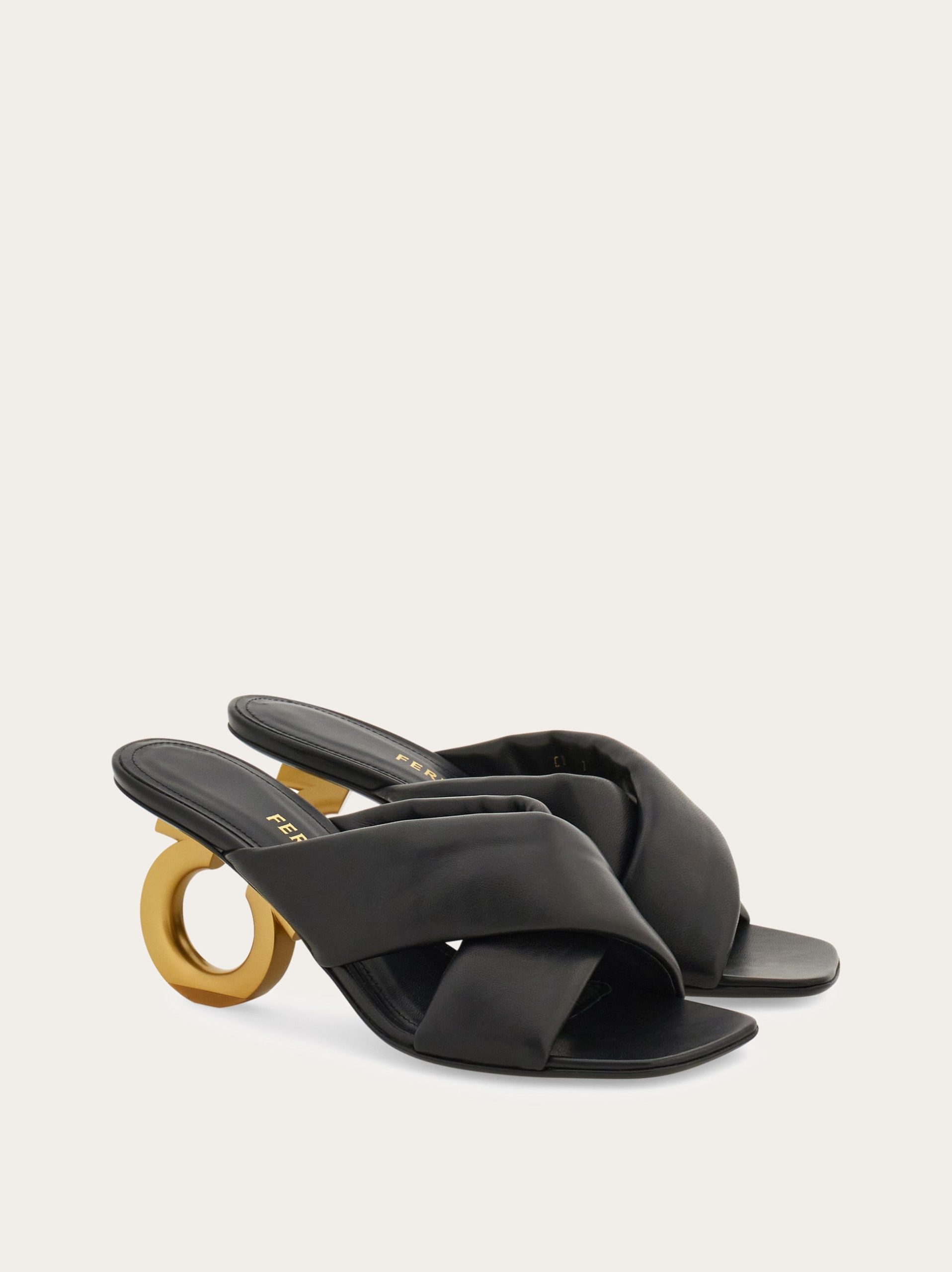 Ferragamo Padded sandal with Gancini heel - Image 6